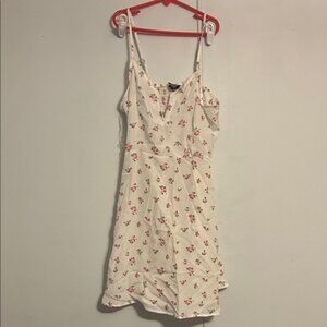 Rue21 White Dress with Pink Floral Pattern
